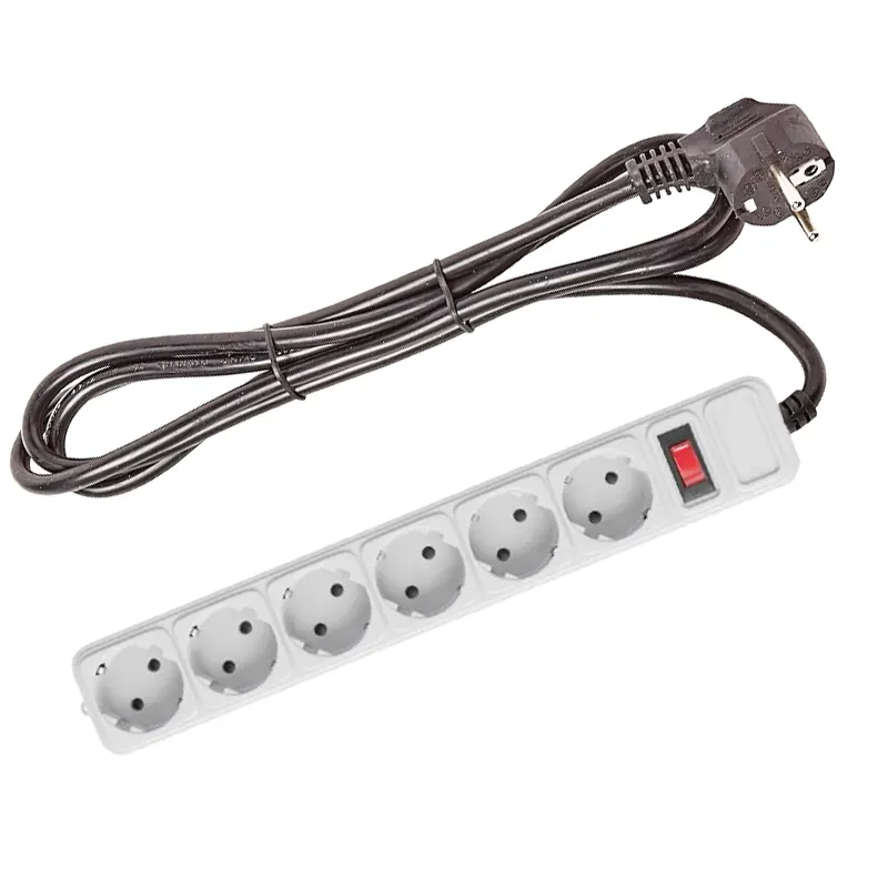 REGLETA ENCHUFES 6 TOMAS 3 metros. SPG6-B-10C