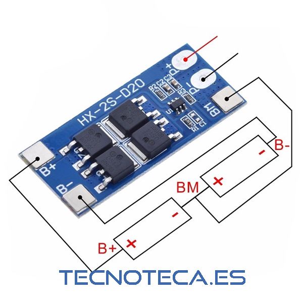 BMS 2S 10A. CARGADOR DE BATERIAS 18650 - Imagen 2