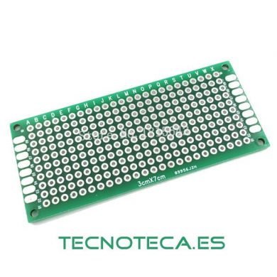 Circuito impreso PCB perforado doble cara 3x7cm