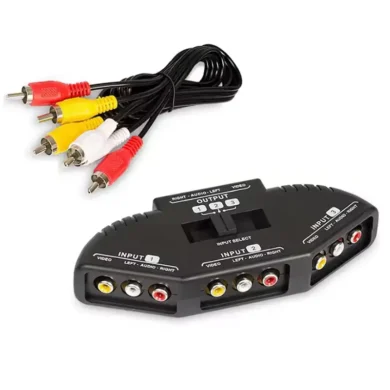 Conmutador selector de AUDIO y VIDEO RCA 3X1