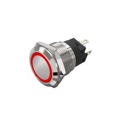 Pulsador 19mm rojo