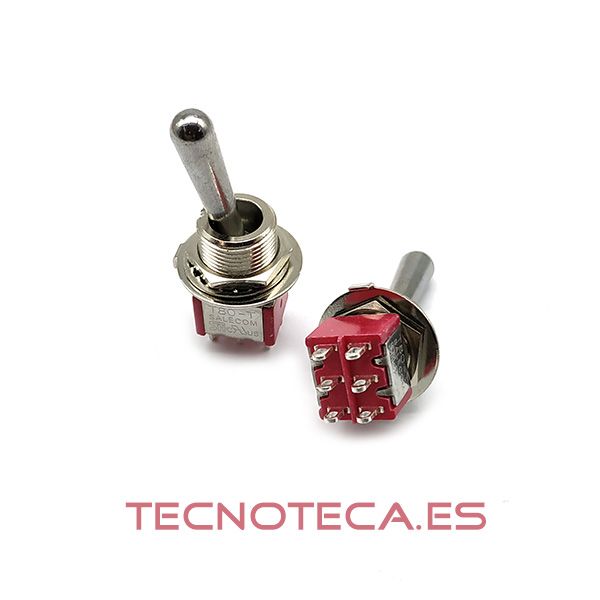 INTERRUPTOR CONMUTADOR de 2 CIRCUITOS 12mm