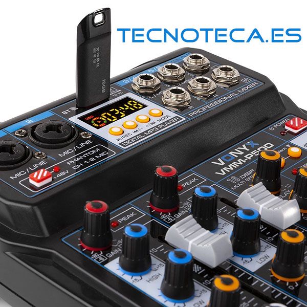 MEZCLADOR DIRECTO 4CANALES CON DSP, USB Y REPRODUCTOR MP3/BT