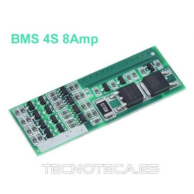 BMS 4S 8A. CARGADOR DE BATERIAS 18650 BMS