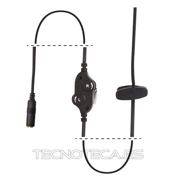 auricular con cable muy largo
