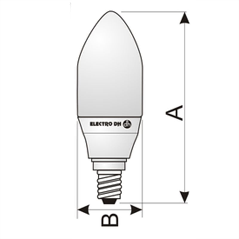 81.145/7/BLANCA. Bombilla LED. Vela mini C37. E14 - Imagen 2