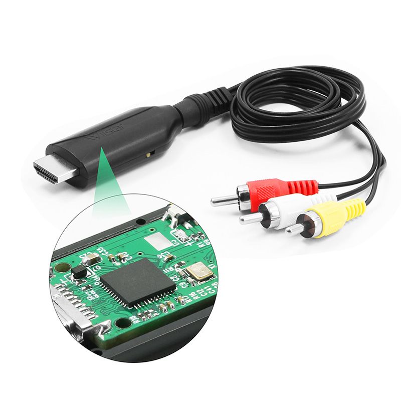 CONEXION ADAPTADOR de HDMI A 3RCA AV