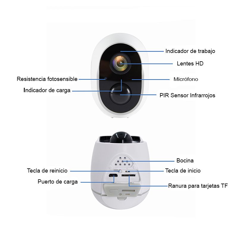 Cámara CCTV Wifi con batería recargable IP66 - Imagen 2