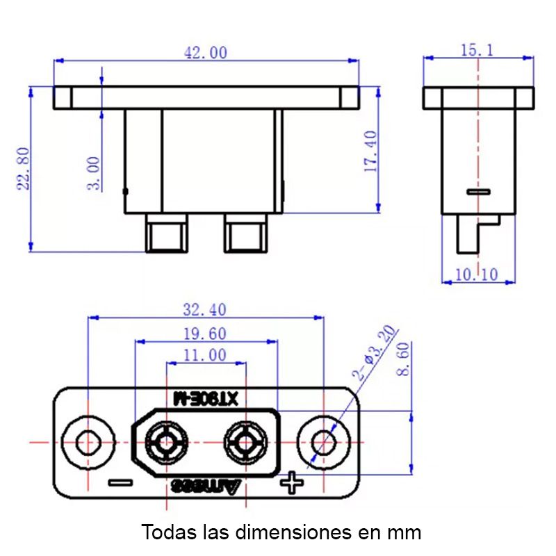 Conector XT90E-M