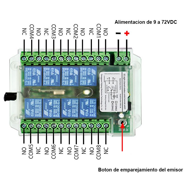 Radio control de 8 canales