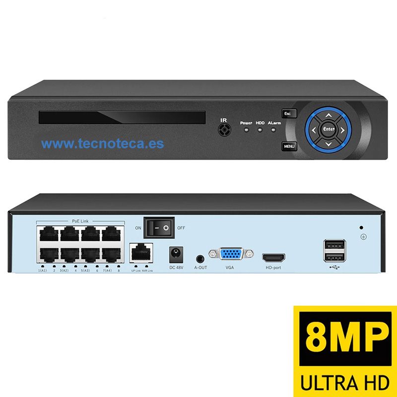 Videograbador 8 canales NVR