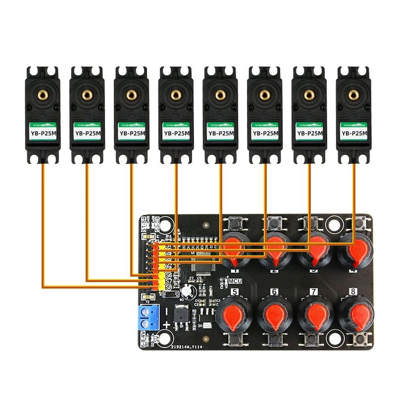 Modulo de comprobación de 8 servos