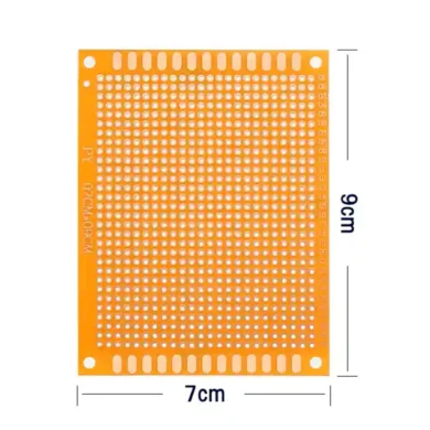 PCB placa de circuito impreso 9x7cm, topos.