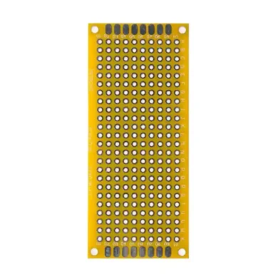 PCB placa de circuito impreso 3x7cm, amarilla, topos