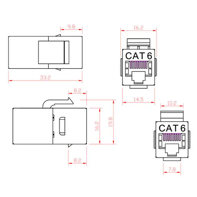 Cat6 RJ45 F-F