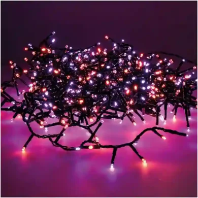 Guirnalda 750 LED RGB naranja morado 16m
