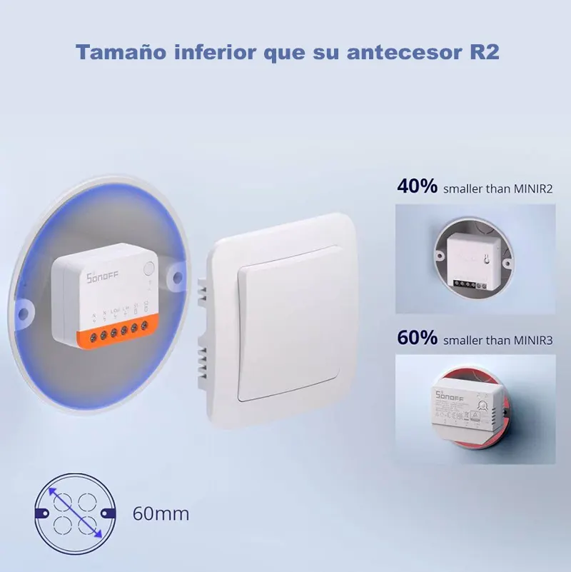 SONOFF MINIR4. Interruptor WIFI para caja - Imagen 4