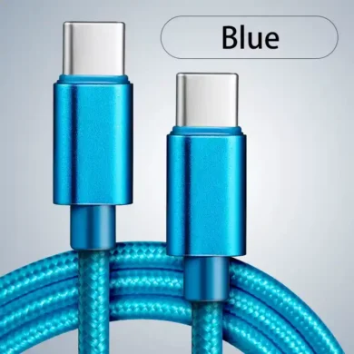 Cable USB C a USB C 1 metro USB 65W azul