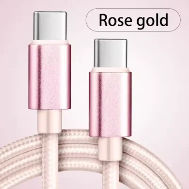 Cable USB C a USB C 1 metro USB 65W rosa