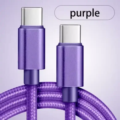 Cable USB C a USB C 1 metro USB 65W morado