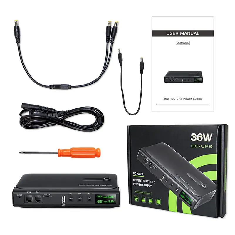 DC1036L. SAI UPS DOCREATE POE, 5, 9, 12V y USB - Imagen 3