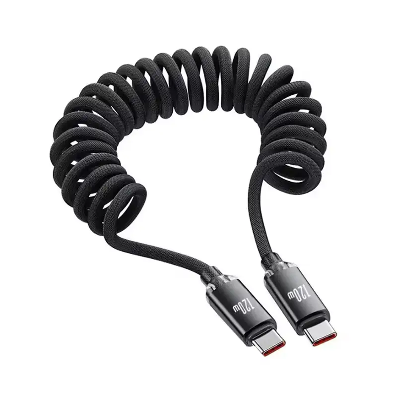 Cable USB C a USB C retráctil