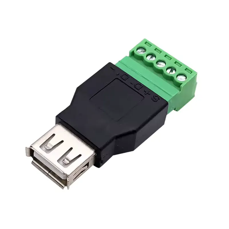 Conector USB 5 pines conexion por bornas hembra