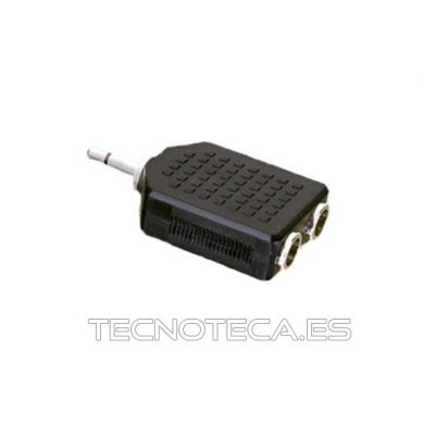 Adaptador JACK mono 3.5 mm a doble hembra mono