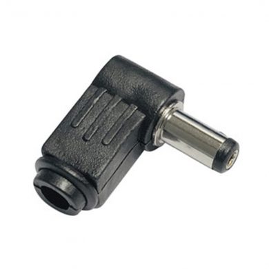 Conector alimentación macho acodado