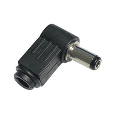 Conector alimentación macho acodado
