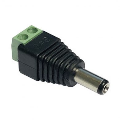 Conector alimentación macho 5.5x2.1mm a regleta