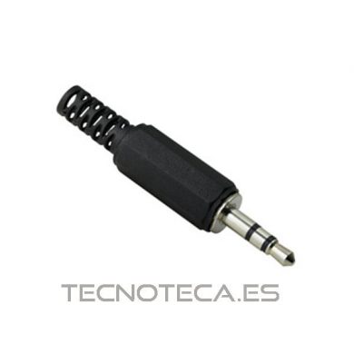 Jack macho negro 3.5mm estéreo