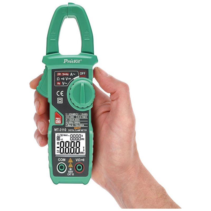 Pinza amperimétrica autorrango 600A CA. MUL3110 - Imagen 2