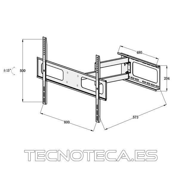 60.986. Soporte doble artic. TV PLANA 37" a 72" - Imagen 2