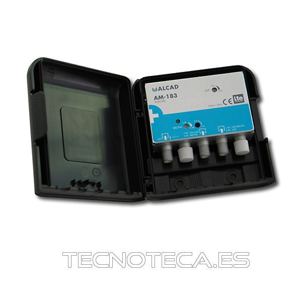 AM-183. Amplificador 1 o 2 entradas UHF 24dB + DAB