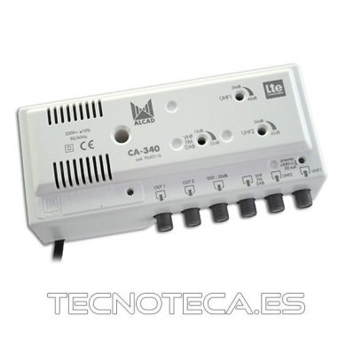 CA-340. Amplificador de cabecera TV de 3 entradas