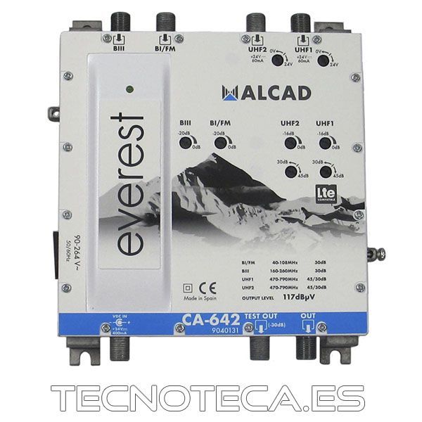 CA-642. Amplificador de cabecera TV 4 entradas