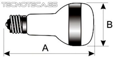 81.123/R63/E/C. Bombilla LED 230VAC calida R-63 E-27 8W