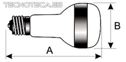 81.123/R63/E/C. Bombilla LED 230VAC calida R-63 E-27 8W