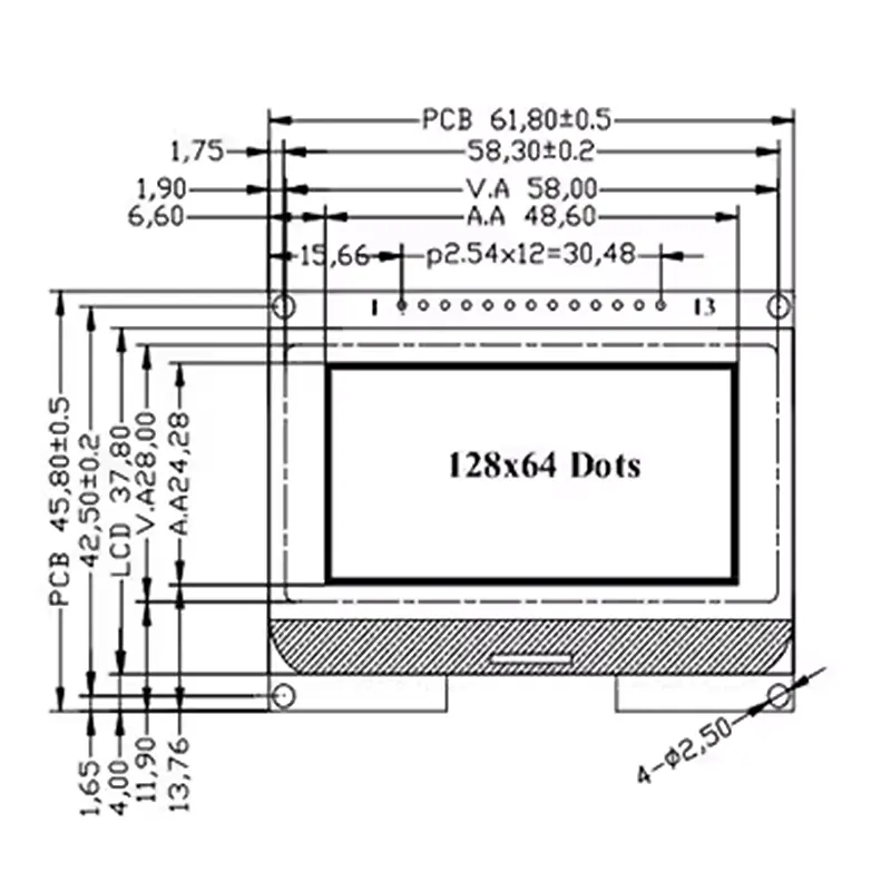 LCD12864. Pantalla de matriz de puntos, interfaz SPI - Imagen 3