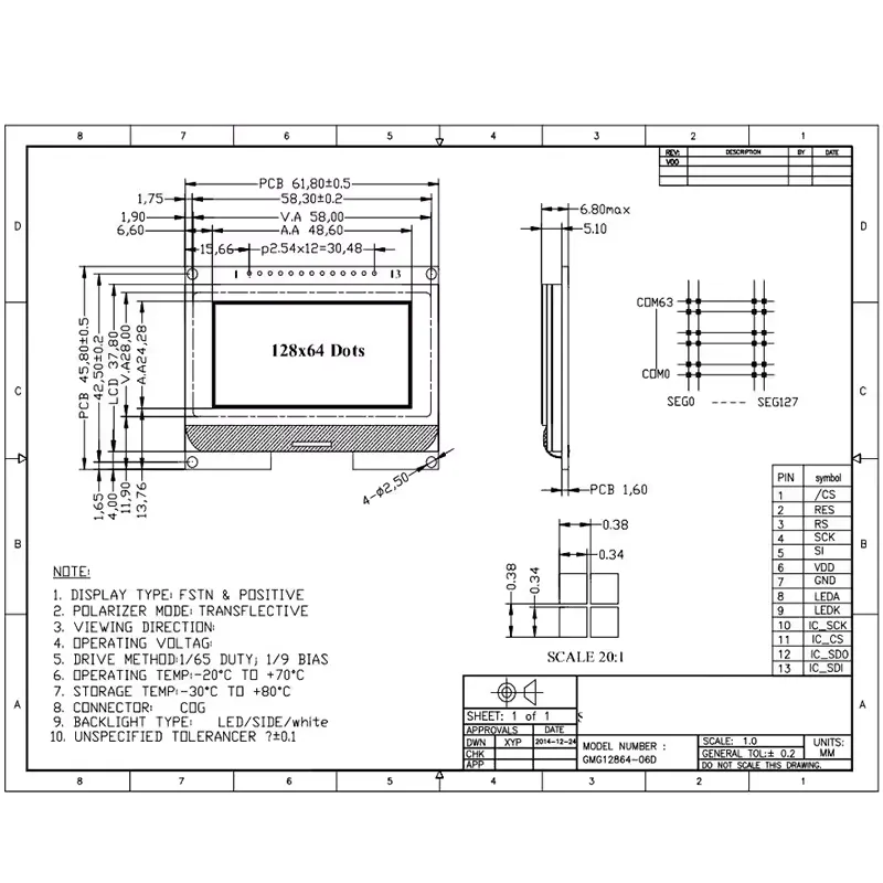 LCD12864. Pantalla de matriz de puntos, interfaz SPI - Imagen 5