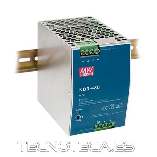 NDR-480-24. FUENTE CARRIL 480 W 24 V