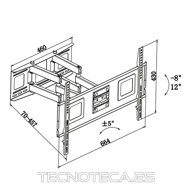 SOP223. Soporte para TV LED/TFT de 36" a 65" - Imagen 3