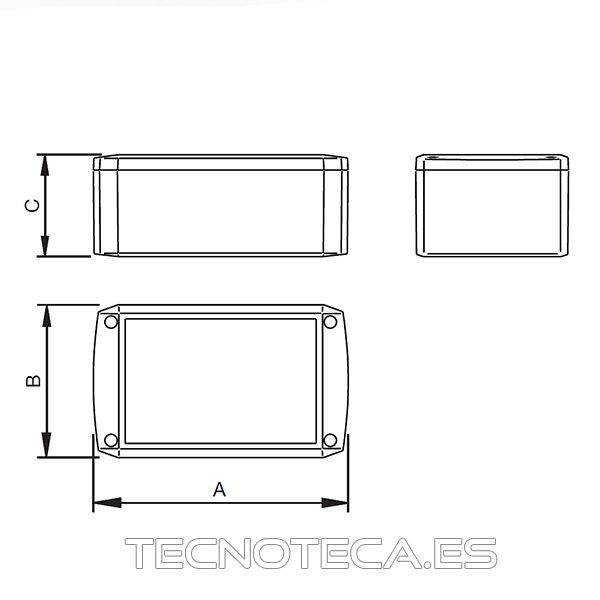 CAJA DE PLASTICO DE RETX SERIE 102