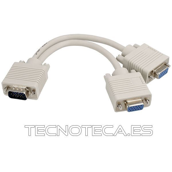 WIR943. ADAPTADOR VGA MACHO A 2 HEMBRAS