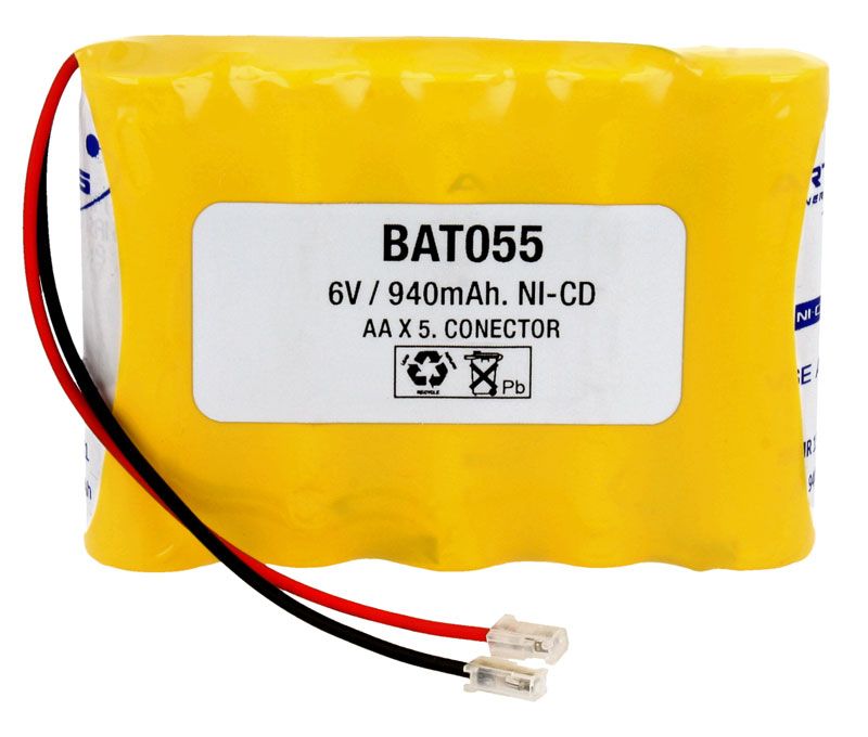 BAT055. Pack 6V/940mAh Ni-Cd.