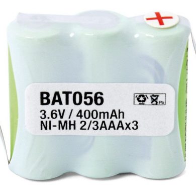 BAT056. Pack 3,6V/400mAh NI-MH