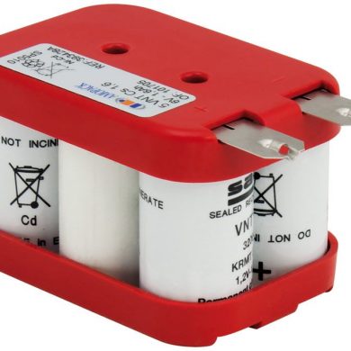 BAT205. Pack tipo Flasco 6V/1500mAh Ni-Cd.