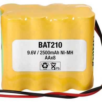 BAT210. Pack tipo Flasco 9,6V/2500mAh NI-MH