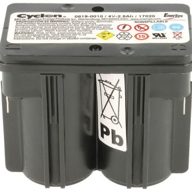 BAT3030. Batería plomo cilíndrica 4,0V/2,5Ah